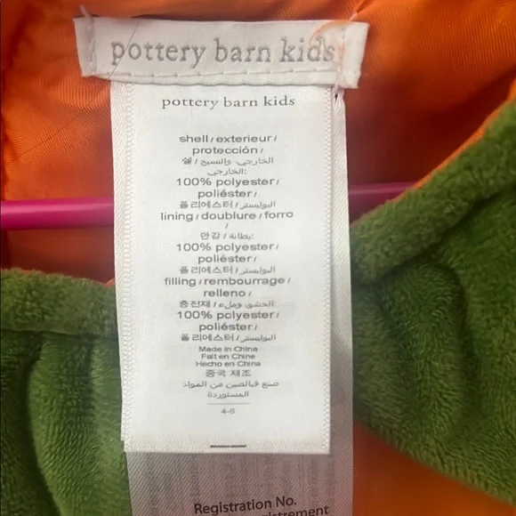 Pottery Barn Kids Halloween Pumpkin Costume Orange and Yellow - Picture 2 of 2